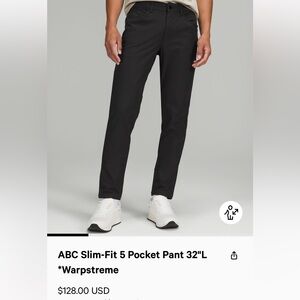 Lululemon abc pants size 29